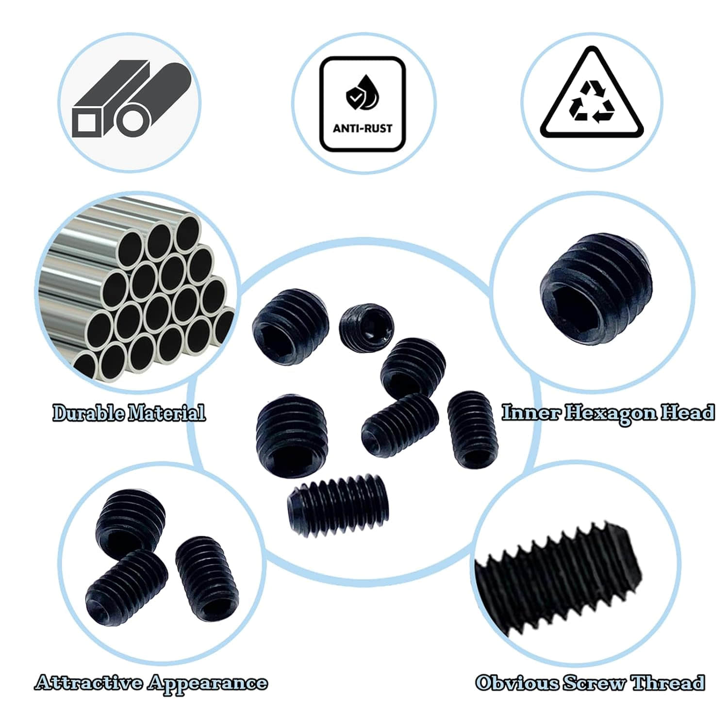 Set Screw with Cup Point Din916 Set Screw with Cup Point Din916