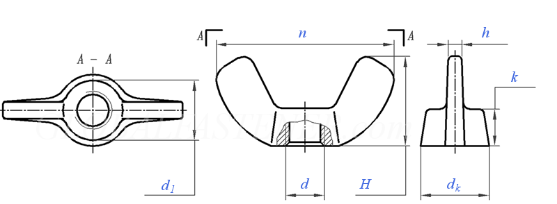 DIN 314 Edged Wing Nuts DIN 314 Edged Wing Nuts