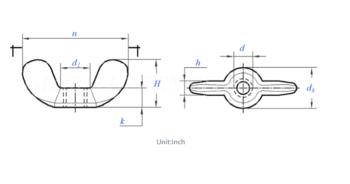 DIN 315 Mickey Mouse Style Wing Nuts